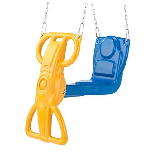 Swing-N-Slide Wind Rider Glider Swing Yellow/Blue, 72″ H x 14″ No Swing Hangers