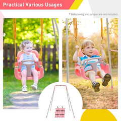 Heavy Duty Foldable Swing Stand for Kids with Sandbags – Pink