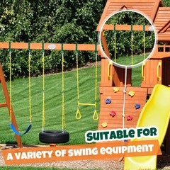 4 Pcs Metal Swing Set Accessories Includes Snap Hooks Brackets Attachments Sw…