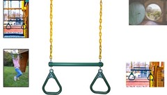 All-in-One 20″ Trapeze Bar with Safe Pinch-Free Rings – Perfect for Outdoor Play
