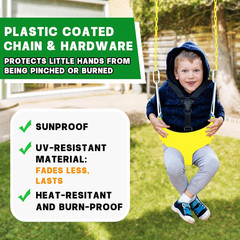 High Back Full Bucket Toddler Swing Seat with 3- Point Adjustable Safety Harness