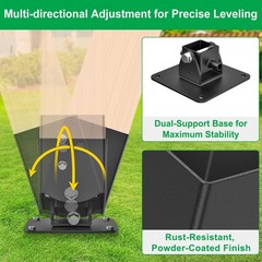 Heavy-Duty Swing Set Brackets, A-Frame Swing Set Hardware Kit, 2 End Brackets…