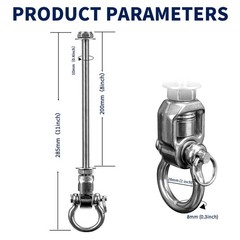 Yyiwhmy 2-Pack Heavy Duty Swing Hangers with Bearings- 304 Stainless Steel Sw…
