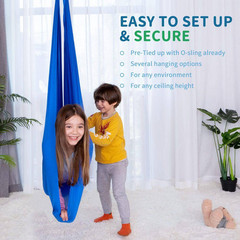 Large Sensory Swing for Kids with 360 Degree Swivel Hanger Indoor Therapy Hammoc