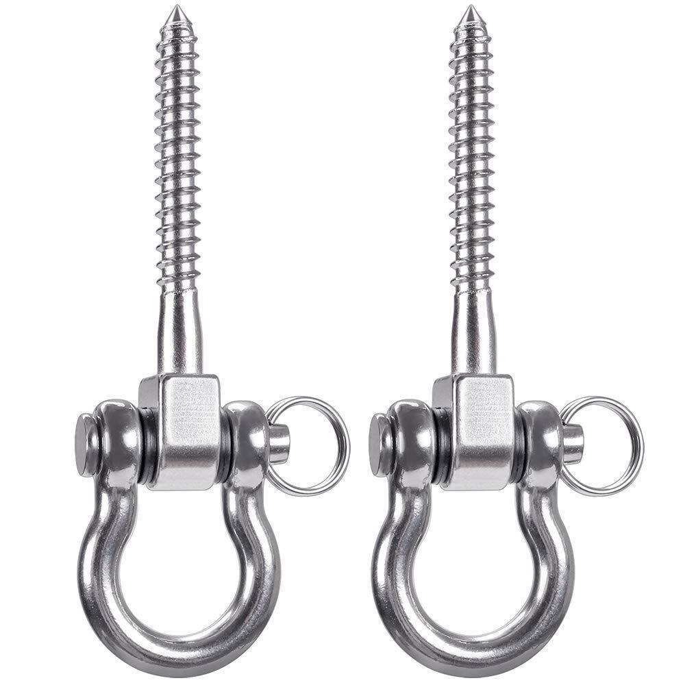 Set of 2 Permanent Antirust 304 Stainless Steel Screw Bracket Heavy Duty 180°…