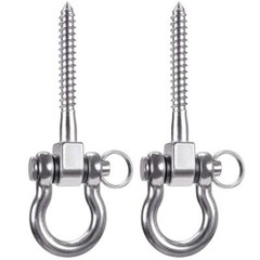 Set of 2 Permanent Antirust 304 Stainless Steel Screw Bracket Heavy Duty 180°…