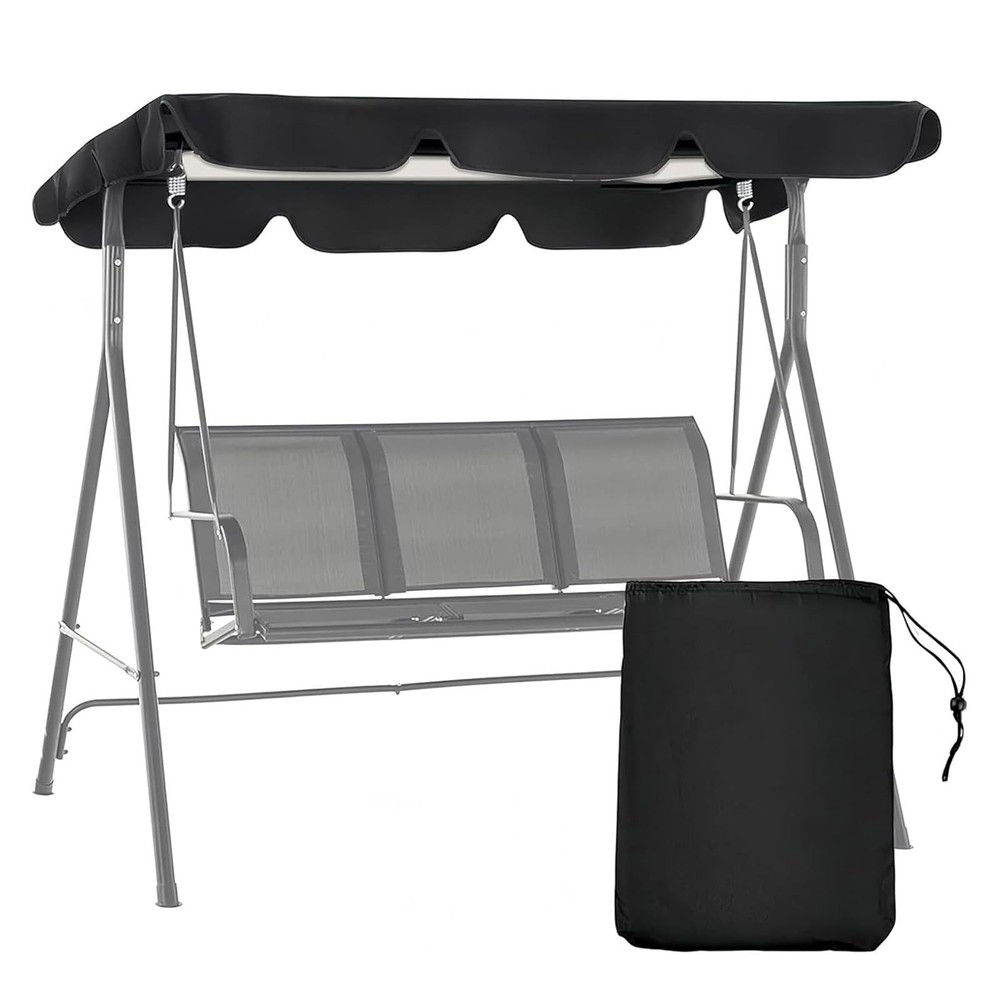 Patio Swing Canopy Replacement Top, 65×45/75×45/78×47/85×45 Outdoor 2/3 Seate…