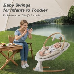 Columpio Electrico Para Bebes Con 5 Velocidades Y 10 Canciones De Cuna