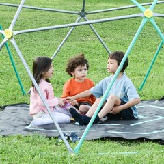 13ft Kids Climbing Dome, Metal Geometric Climber w/ Hammock, UV & Rust Resistant