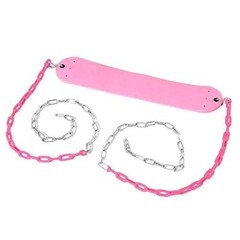Pink Playground Swing Seat, Heavy Duty Chain Plastic Coated, Birthday Gift Set