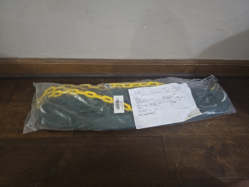 Gorilla Playsets 04-0039-G/Y Extreme-Duty Swing Belt with Green/Yellow Chain