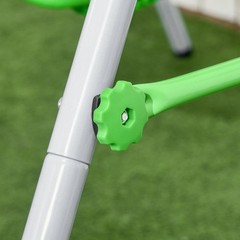Toddler Swing Set with Metal Stand, Baby Swing Set, Green