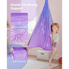 Uimoso Double-Layer Sensory Hammock Swing with 300lbs Weight Capacity