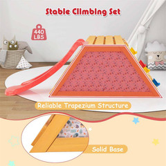 5 in 1 Indoor Jungle Gym Montessori Climbing Toys with Slide for Toddlers Wooden
