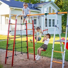 Kids Tree Swing Set Disc Swing Rope Swing with Monkey Bars Accessories Outdoor