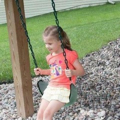BLUE Playground Swing Set Seat Belt Vinyl Coated Zinc Chain, Seat Hanger