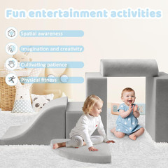 7-Piece Toddler Climbing Toys Indoor, Foam Climbing Blocks Soft Play Structures,