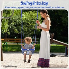 Comfy Toddler Swing Seat, Heavy-Duty Baby Swing with Adjustable Rope & Safety…