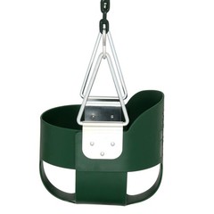 04-0008-G/G Full Bucket Toddler Swing, Bucket, Green 60″ Plastic Coated Chain…