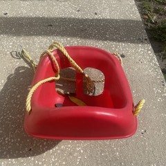 Used Little Tikes Highback Plastic Toddler Swing Red