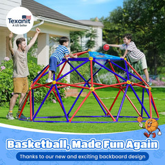 10FT Climbing Dome, Outdoor Jungle Gym for Kids with Climbing Grip – Geometric D