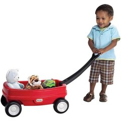 Toddler Red Wagon Lightweight Durable Indoor Outdoor Toy Carrier Foldable Safe