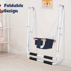 Toddler Swing With Stand Heavy Duty Indoor Outdoor Foldable 55lbs 45x33x48