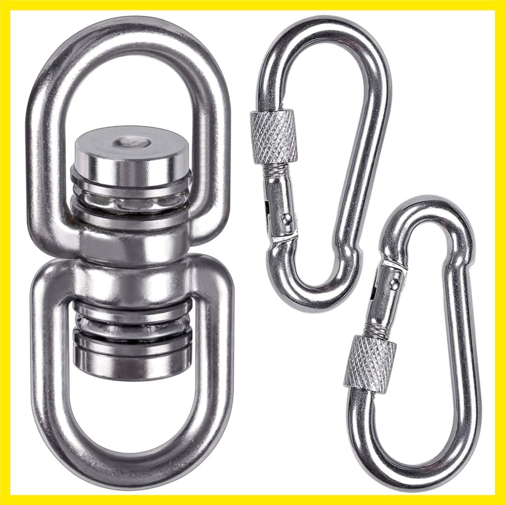 Heavy Duty Bearing Swing Swivel, 360° Rotational Hanging Accessory with 2 Qui…
