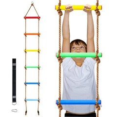 6.8ft Climbing Rope Ladder for Kids or Adult – Climbing Game for Swing Access…