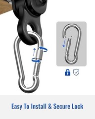 Heavy Duty Swing Hangers Hardware Included-Corrosion Resistant 2 Pack Black