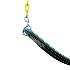 04-0039-G/Y Extreme-Duty Swing Belt with Coated Chain, Green with Yellow Chain