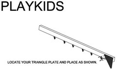 Triangle Bracket 15″ Swing Set Play set Playground Hardware backyard gungle gym