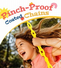 Heavy Duty Swing Seat, Kids Swing with 66″ Rust-Resistant Chains, Swing Set A…