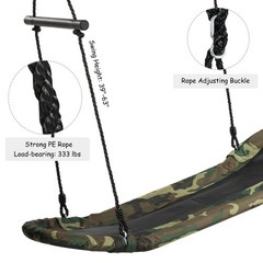 Saucer Tree Swing Surf Kids Outdoor Adjustable Oval Platform Swing Set w/ Handle