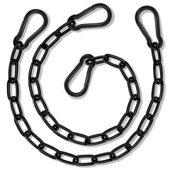 2 Pack Hanging Swing Chain with 4 Carabiners 25in, 660LB 25in×2pcs Black