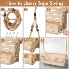 Adjustable Swing Rope Kit W/ Claws Easy Setup Safe Heavy-Duty Swinging New