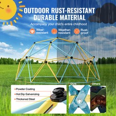 Uimoso Climbing Dome 10FT Geometric Dome Climber Jungle Gym for Kids 3-10 Years