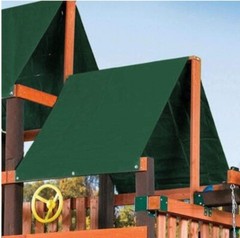 Easy Installation Swing Set Roof Canopy 52×90 Inches – Green Outdoor Shade Cover