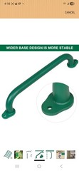 6-Pack 12-Inch Green Metal Playground Safety Handles – Heavy-Duty, Non-Slip Grab