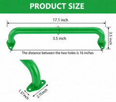 6 Pack 17 Inch Green Metal Safety Handles for Playground Grab Monkey Bars