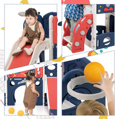 9-In-1 Castle Amusement Playground Playhouse, Indoor Outdoor Playset for Toddler