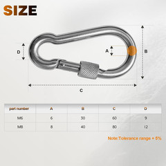 Swivel Ring Double Ended Hook, Heavy Duty Stainless Steel, 1000 lbs Load, Indoor