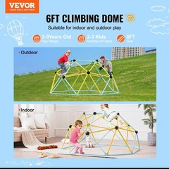 6FT Climbing Dome Geometric Dome Climber Play Center 600LBS w/ Climbing Grip