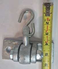 Swing Hanger Tactile Wood Beam Cast Metal Hanger With S Hook 5in x 2in base