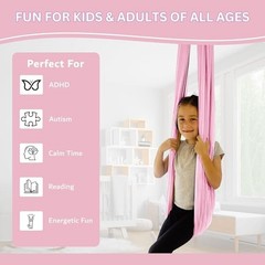 Double Layer Reversible Sensory Swing | Outdoor and Indoor Swing Pink/Purple