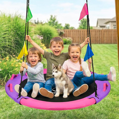 43 Inch Tree Swing, 900Lbs Weight Capacity Saucer Swing Sets for Kids & Adults,
