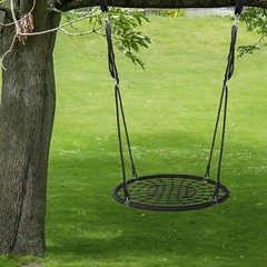 100% Safe Nylon Rope Large 40″ Spider Web Tree Net Swing Max 600 LBs EZ Setup