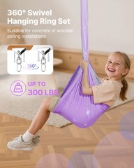 VEVOR Sensory Swing Double-Layer Fabric Sensory Hammock Holds up to 300lbs