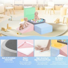 Climbing Toys for 1 Year Old, Foam Baby Climbing Blocks with Ball Pit for Tod…