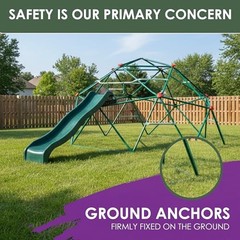 Phobos Climbing Dome with 6FT Slide – Toddler Jungle Gym, Monkey 6ft Slide